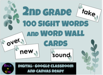 Preview of Farmhouse Ivy 100 High Frequency Words 2nd Grade 