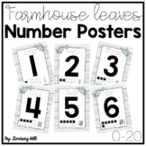 Farmhouse Leaves Number Posters