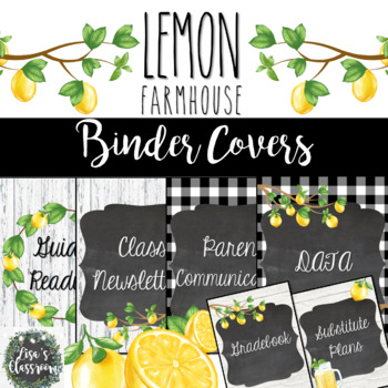 Boho and Lemon Printable Binder Covers