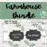 Farmhouse Meet the Teacher Syllabus Sub Binder Lesson Plan