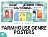 Farmhouse Middle Grades Genre Posters - Middle School Genr