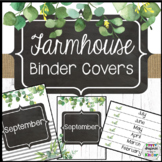 Farmhouse Monthly Binder Covers (Spines Included) | 12 Mon