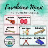 Farmhouse Music Classroom Editable Instrument Labels