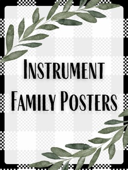 Preview of Farmhouse Music Posters - Instrument Families