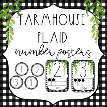 Preview of Farmhouse Number Cards {Numbers 1 to 20}