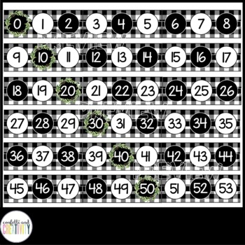 Farmhouse Number Line 0-200 by Confetti and Creativity | TPT