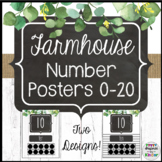 Farmhouse Number Posters 0-20 | Two Design Choices