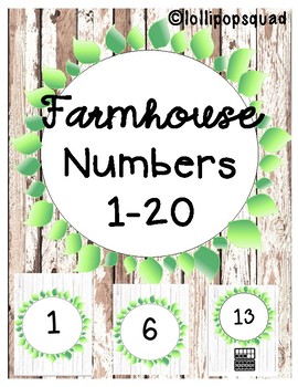Preview of Farmhouse Numbers 1-20