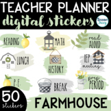 Farmhouse Planner Stickers Digital Teacher Planner Sticker