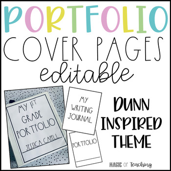 Preview of Farmhouse Portfolio and Writing Journal Covers - Editable