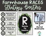 Farmhouse RACES Writing Strategy Posters & Bookmarks