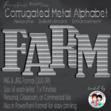 Farmhouse Classroom Corrugated Metal Alphabet Clipart Clas