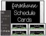 Farmhouse Schedule Cards