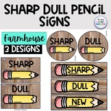 Farmhouse Sharp and Dull Pencil Labels