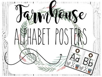 Preview of Farmhouse Shiplap Alphabet Posters