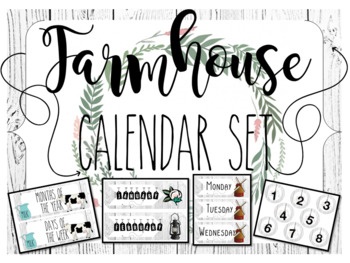 Preview of Farmhouse Shiplap Calendar Set