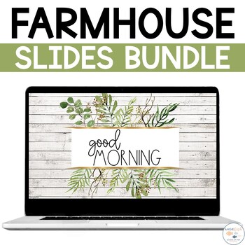 Preview of Farmhouse Slides Templates BUNDLE | Daily Agenda Slides | Farmhouse Slides
