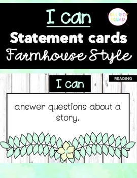 Preview of Farmhouse Style I CAN statements