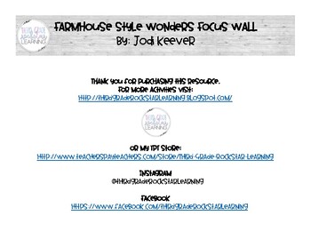 Preview of Farmhouse Style Wonders Reading Focus Wall Headers