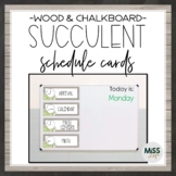 Farmhouse Succulent Classroom Decor Schedule Cards - Editable