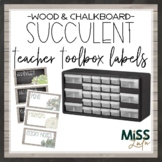 Farmhouse Succulent Classroom Decor Teacher Toolbox Labels