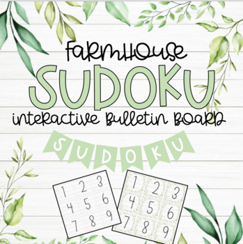 Preview of Farmhouse Sudoku Interactive Bulletin Board