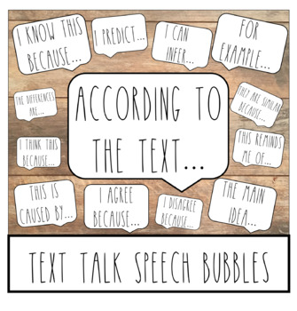 Preview of Farmhouse Text Talk Speech Bubbles (Rae Dunn Inspired)