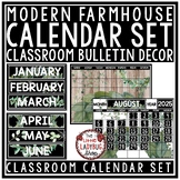 Modern Farmhouse Theme Classroom Decor: Yearly Calendar Bu
