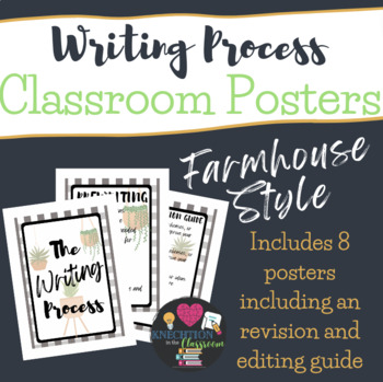 Preview of Farmhouse Theme Writing Process Posters