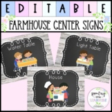 Farmhouse Themed Center Signs (Editable)