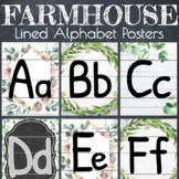 Farmhouse Themed Classroom Decor Lined Alphabet Posters
