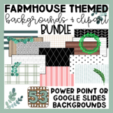 Farmhouse Themed Slide Backgrounds | Clip Art| Google Slid