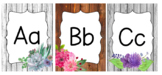 Farmhouse Watercolor Floral Alphabets