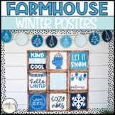 Farmhouse Winter Holiday Posters