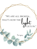 Farmhouse Wisdom Quotes - wall poster 3 - We are all Broken