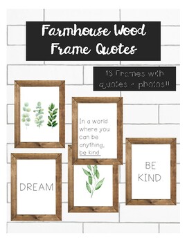Preview of Farmhouse Style Classroom Decor Quotes
