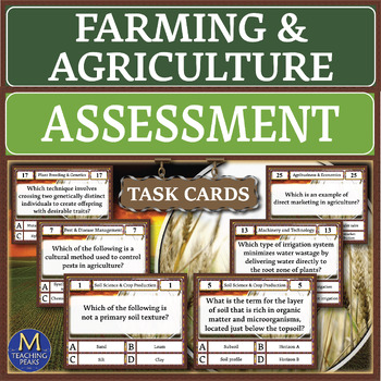 Preview of Farming & Agriculture: Assessment Task Cards