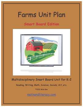 Preview of "Farms" Common Core Aligned Math and Literacy Unit - SMARTBOARD EDITION