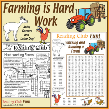 Preview of Farms: Hard-Working Farms (Jobs, Careers, Agriculture and Labor Day)
