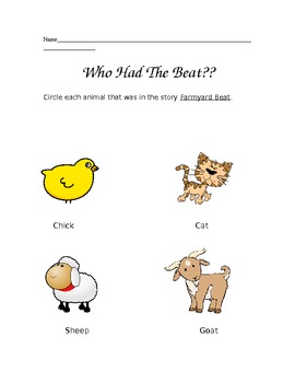 Preview of Farmyard Beat Handout-Character Story Elements