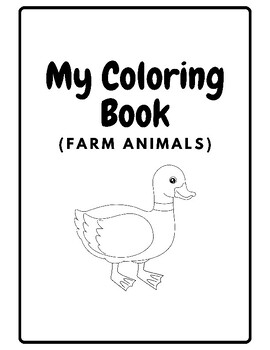 Preview of Farmyard Fun: Engaging Black & White Coloring Pages Featuring Farm Animals