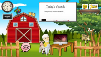 Preview of Farmyard Themed Animated  Virtual Classroom