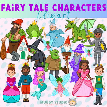 Fary Tale Characters Clipart by Muggy Studio | TPT