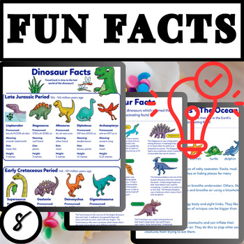 Preview of Fascinating Fun Facts Galore: Engaging Worksheets Pack for Curious Kids!