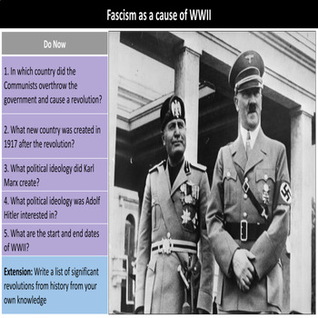 Preview of Fascism WWII (1 Full Lesson!)