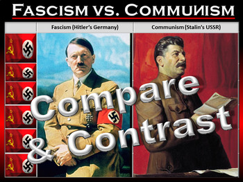 Preview of Fascism vs. Communism Compare & Contrast (Animated PowerPoint and Chart)