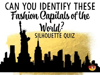 Preview of Fashion Capitals of the World - Quiz and Mini-Flip Book