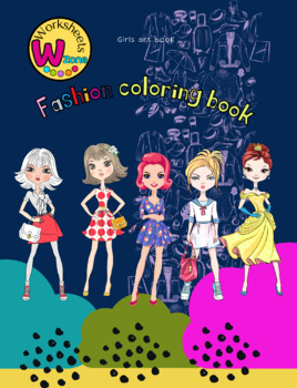 Preview of Fashion Coloring Book For Girls coloring book for kids DESIGN COLORS