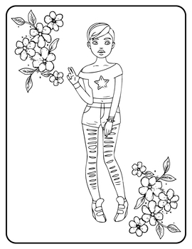 Fashion Coloring Book For Girls Ages 8-12: Fun and unique coloring pages  about fashion and beauty for girls, kids, teenagers .50 unique pictures. by  Samantha Grid