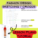 Fashion Croquis Illustration LESSON + TUTORIAL + DESIGN ACTIVITY